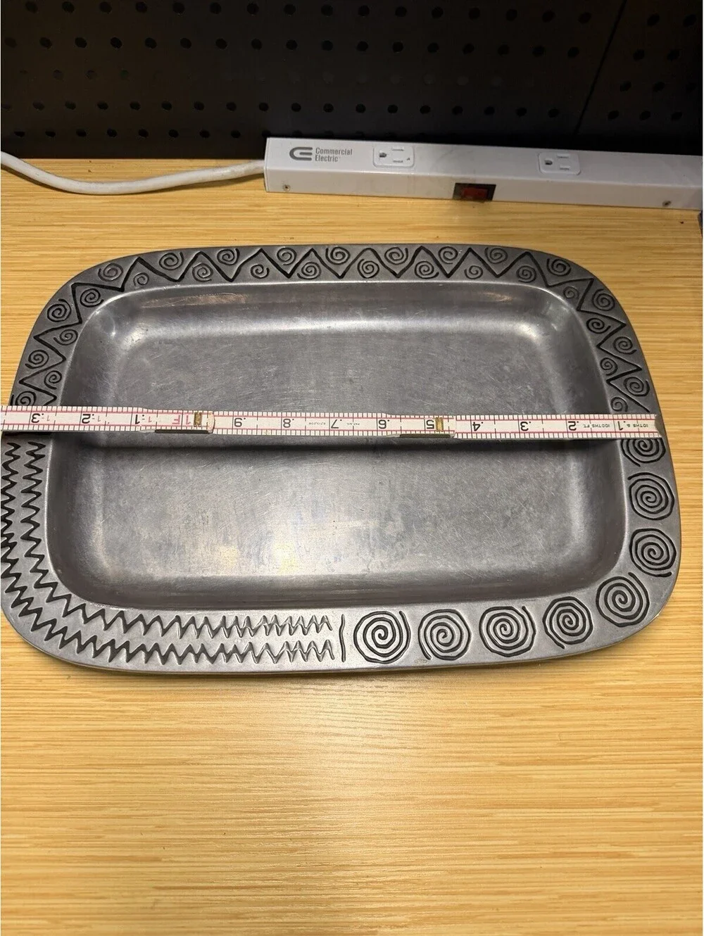 Large Wilton Armetale Reggae Rectangular Serving Tray Platter Plate VTG *